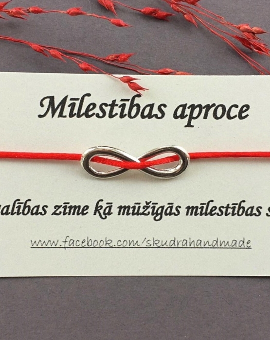 Mīlestības aproce &quot;Bezgalība&quot; sarkana